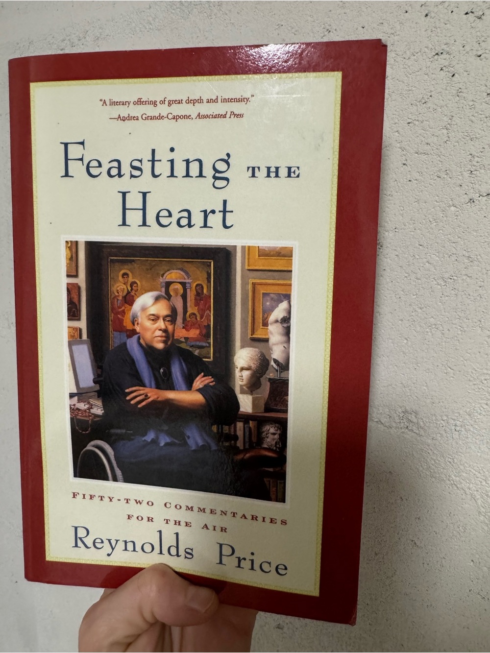 Feasting the Heart by Reynolds Price - Red & Cream Paperback